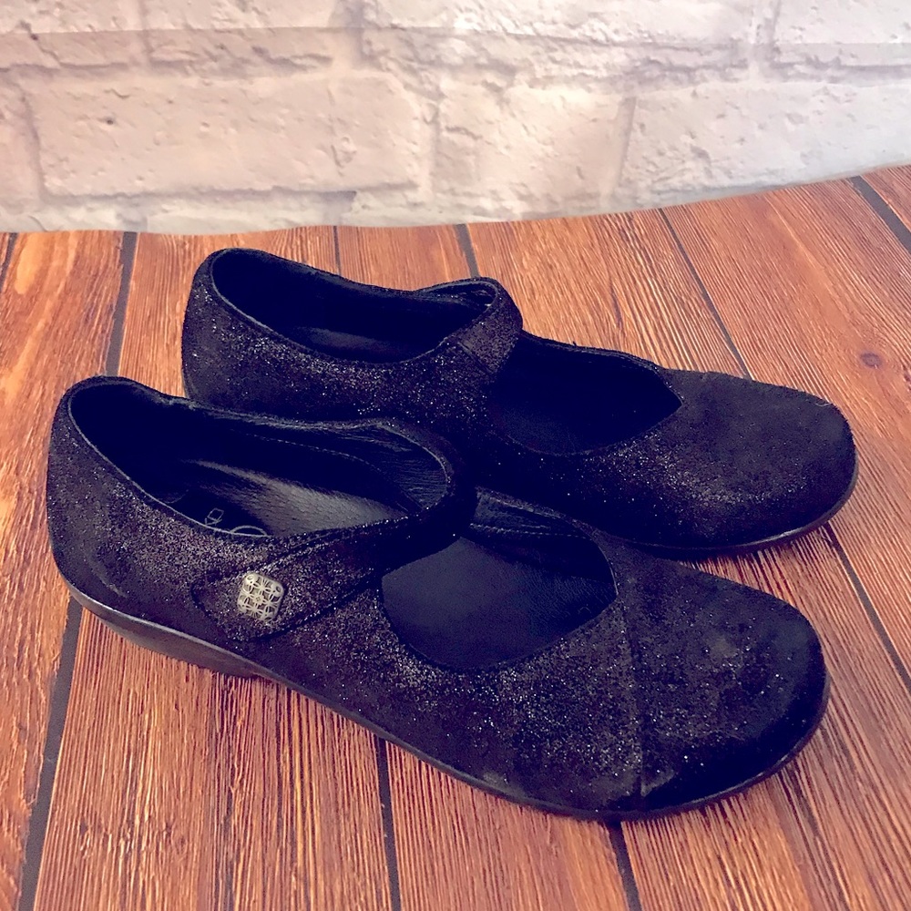 DANSKO Black Glitter Mary Jane. Size 38.